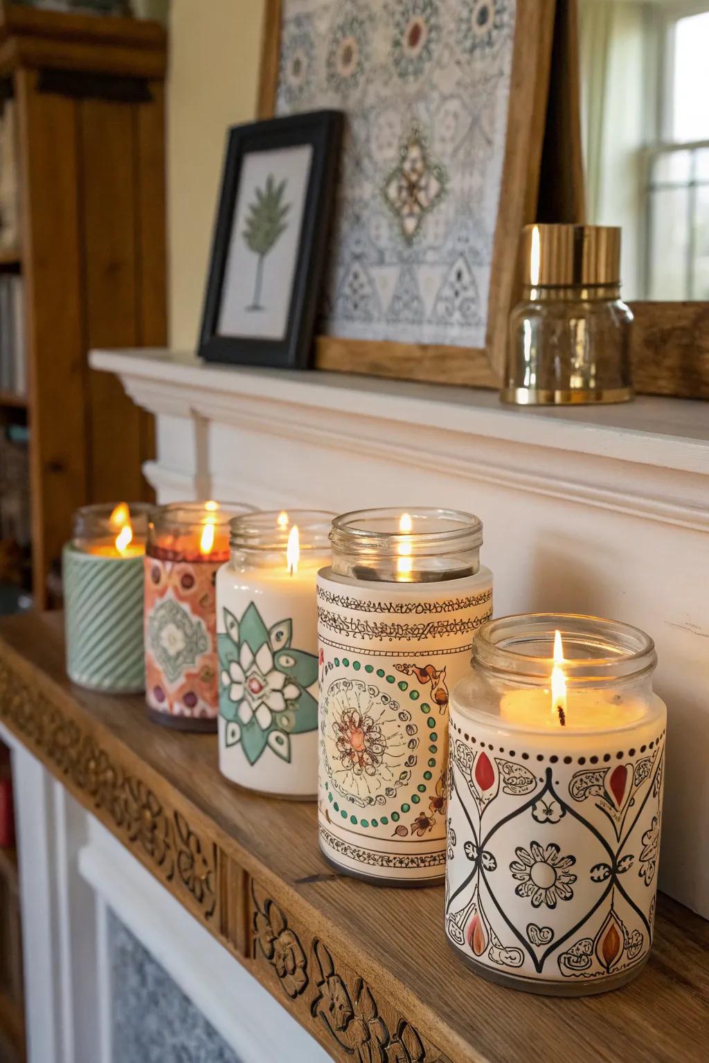 Artisan glass wax are both practical and decorative.