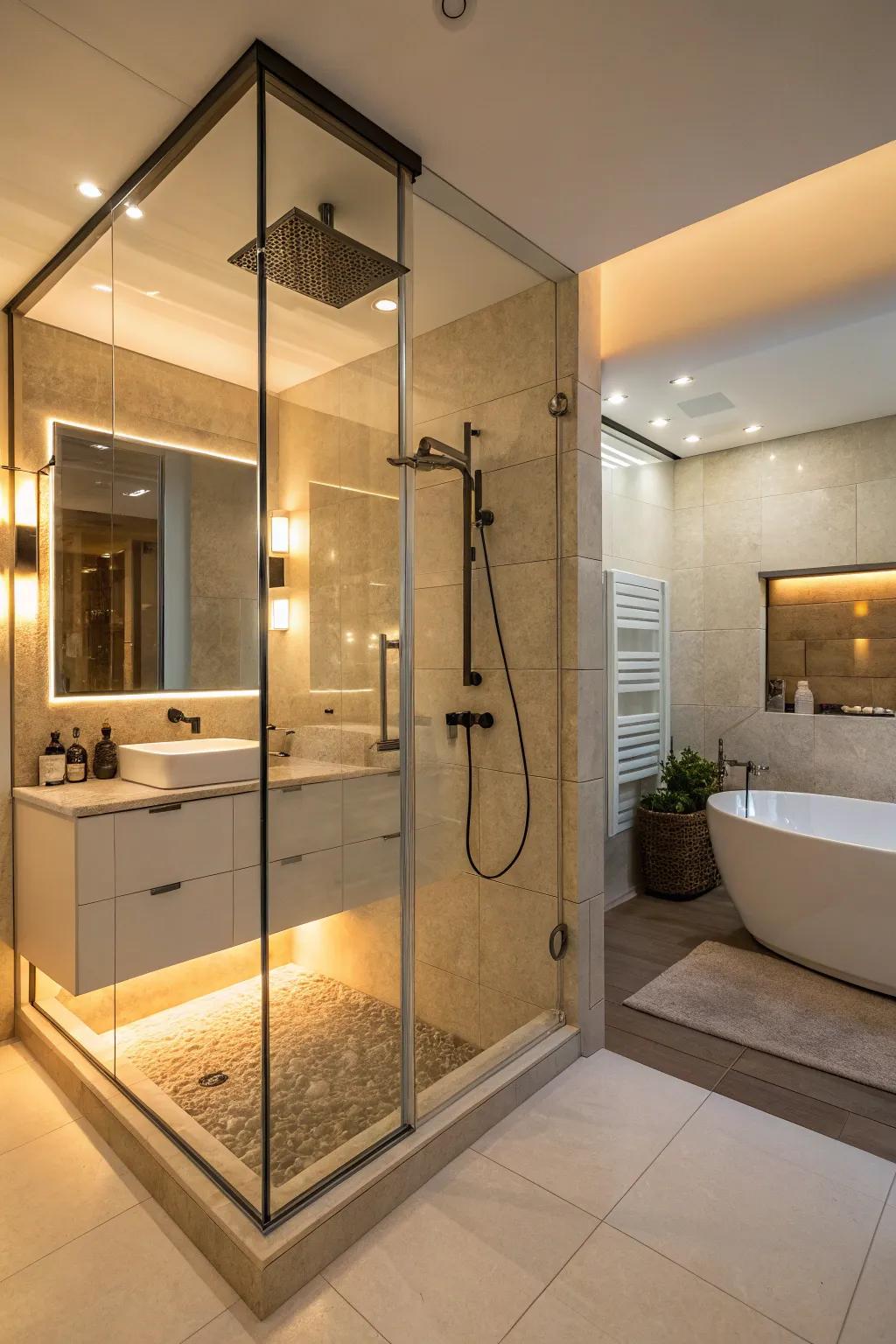 Set the scene through atmosphere-enhancing illumination.