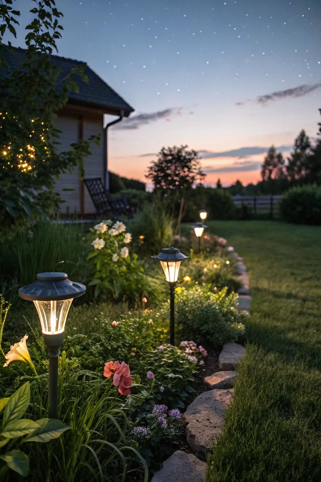 Chic sun lights delivering eco-friendly elegance.