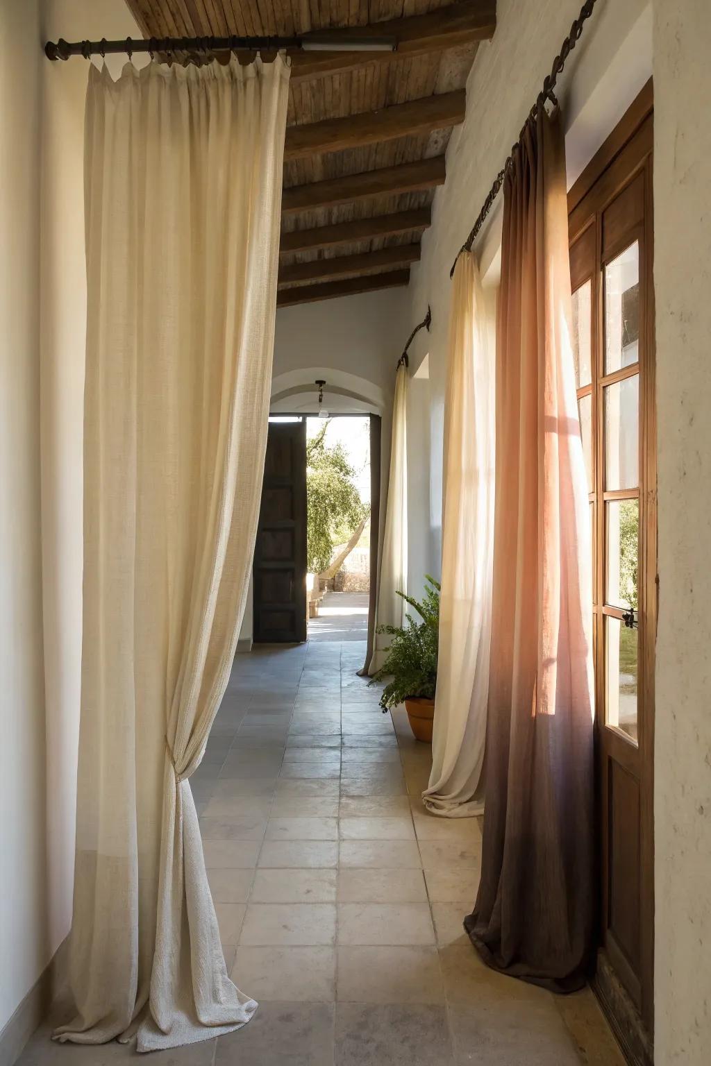 Ombré window coverings offer a subtle and fashionable shade transition.