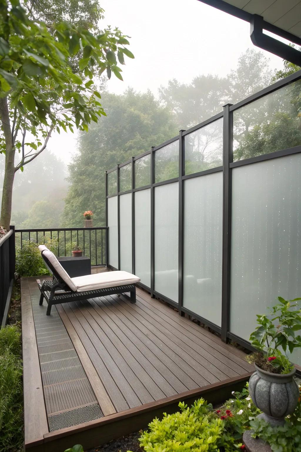 Achieve modern elegance using etched vitrine sheets.