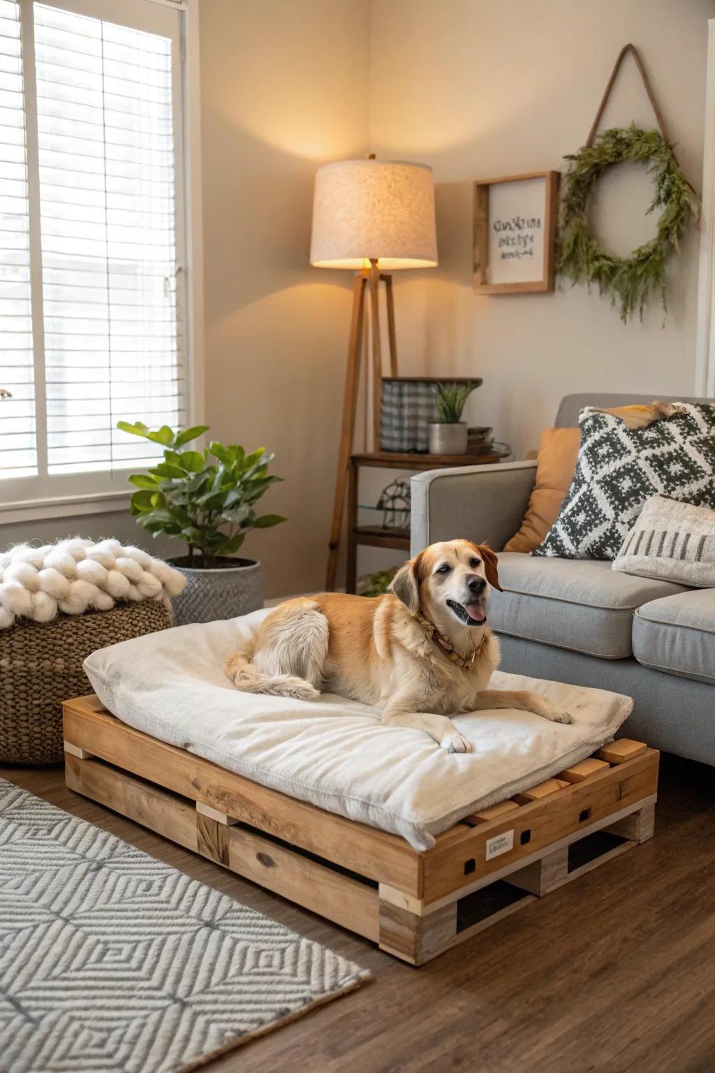 Pamper your pets using a snug skid bed.