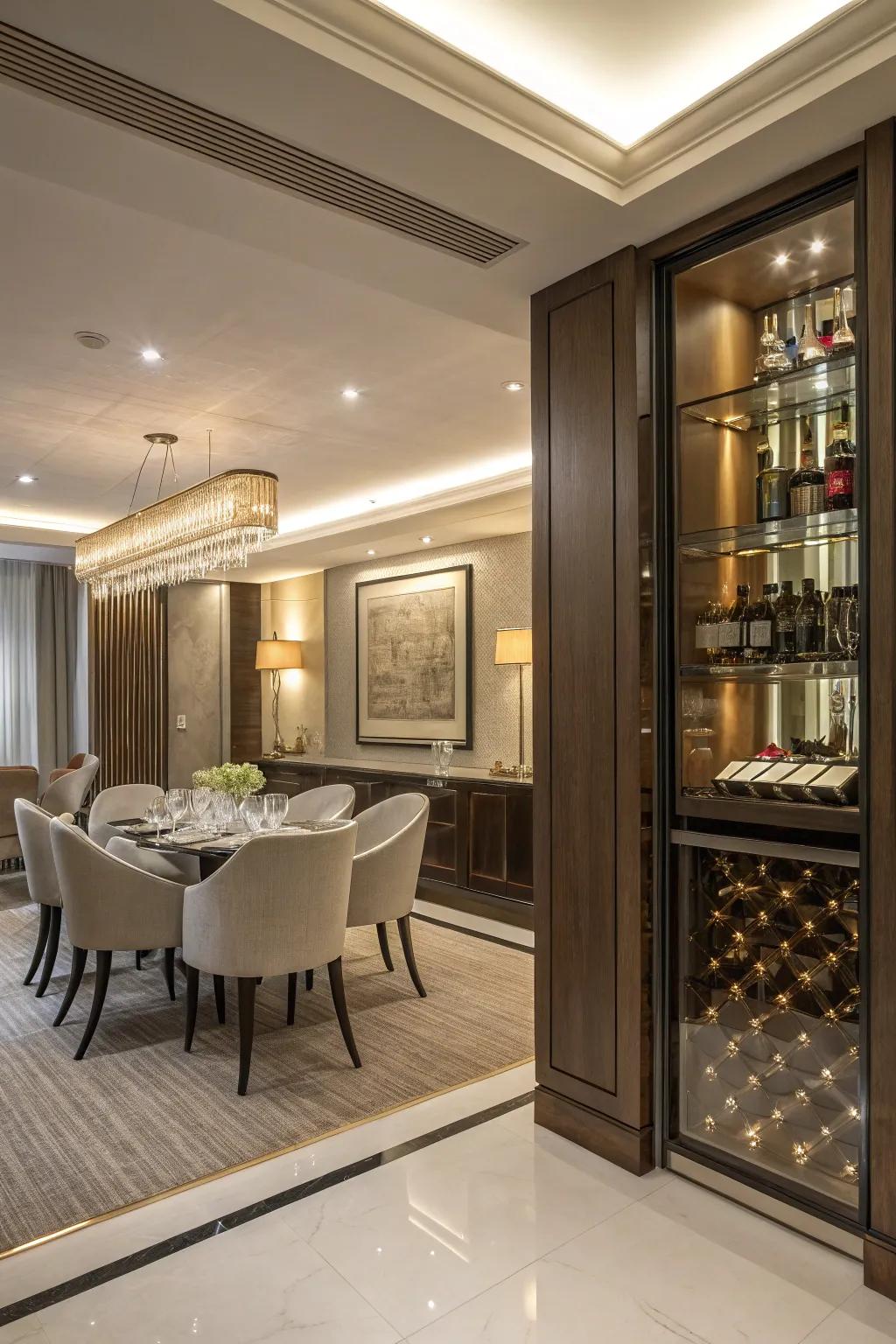 Hidden bars maintain a clean and sleek aesthetic.