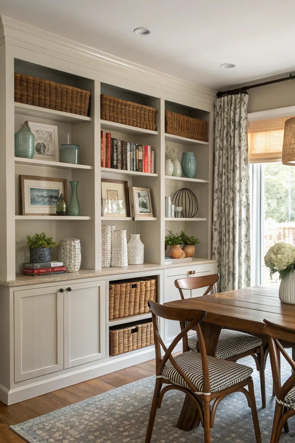 Adaptable racking offers flexibility for a range of storage needs.