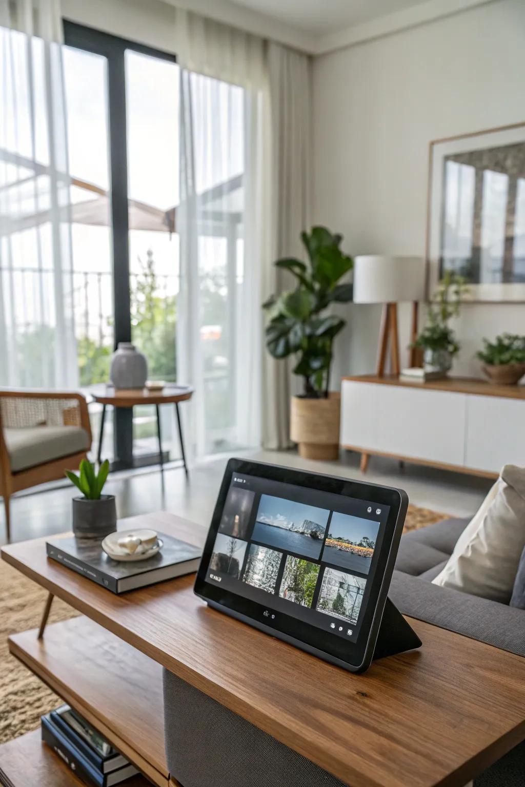 A digital frame infuses contemporary technology into decor.