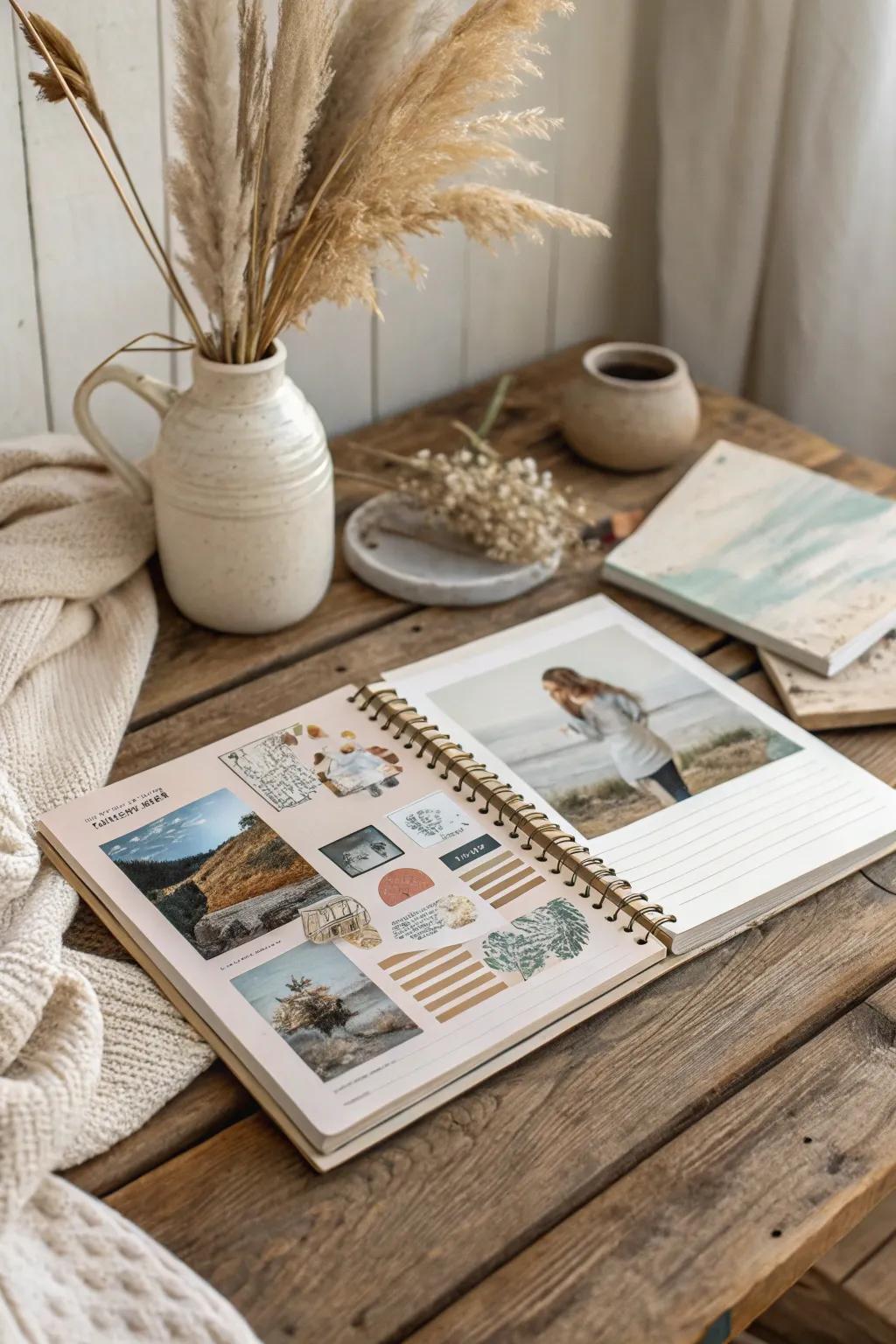 Start your creativity using cutout collage - where stories come alive on the pages of your journal.