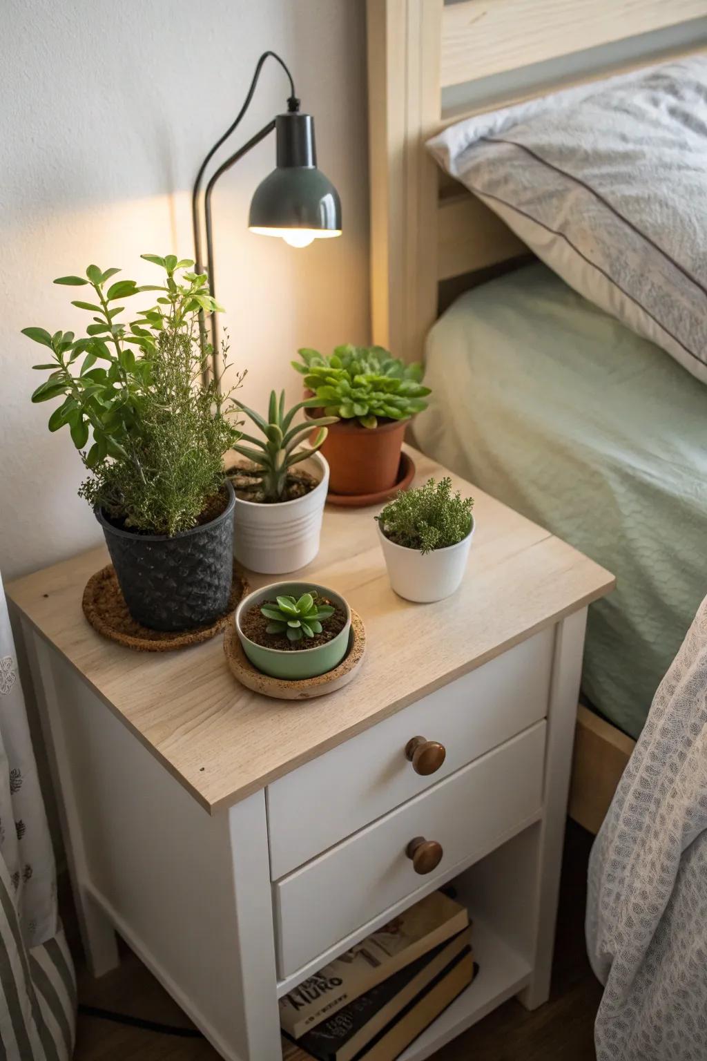 Plants bring peace to your dorm.