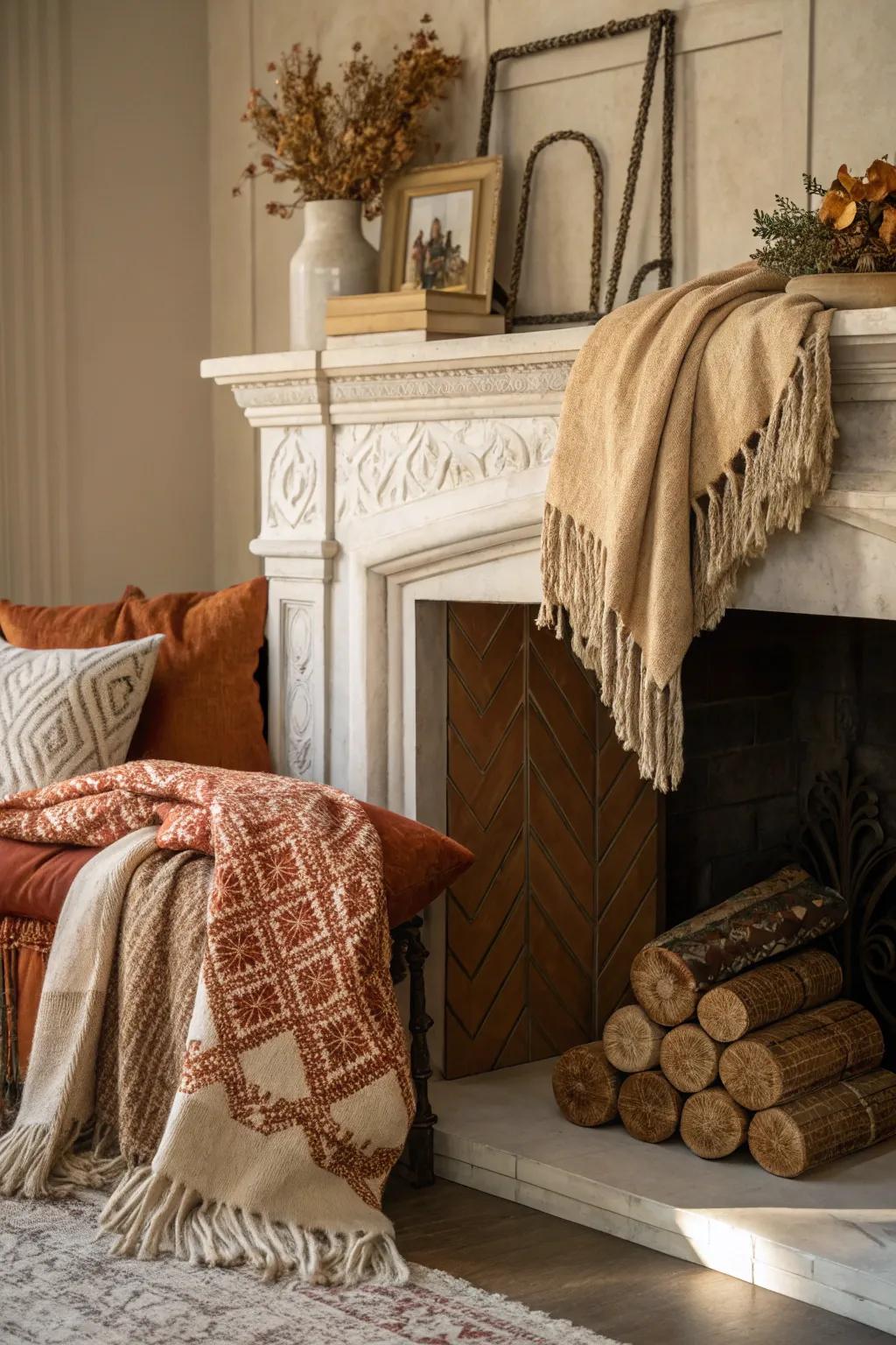 Layered textures add depth and interest.