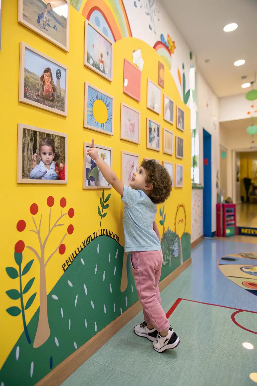 Interactive walls engage children in decor.