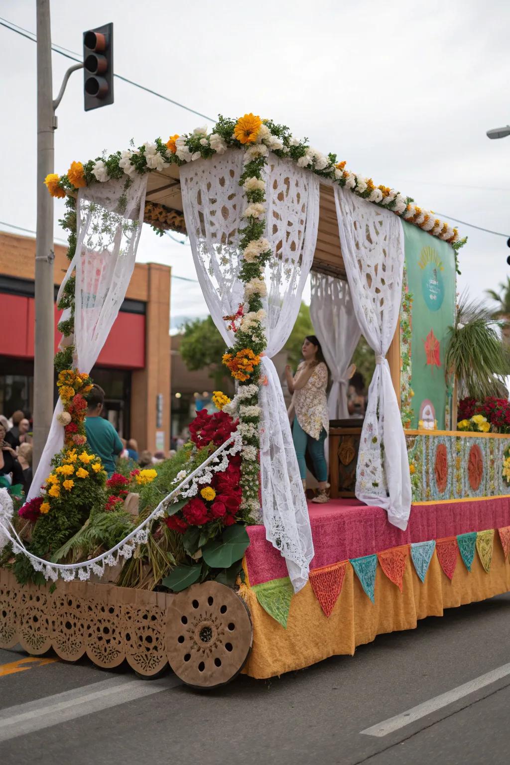 Layered surfaces enhancing visual appeal.