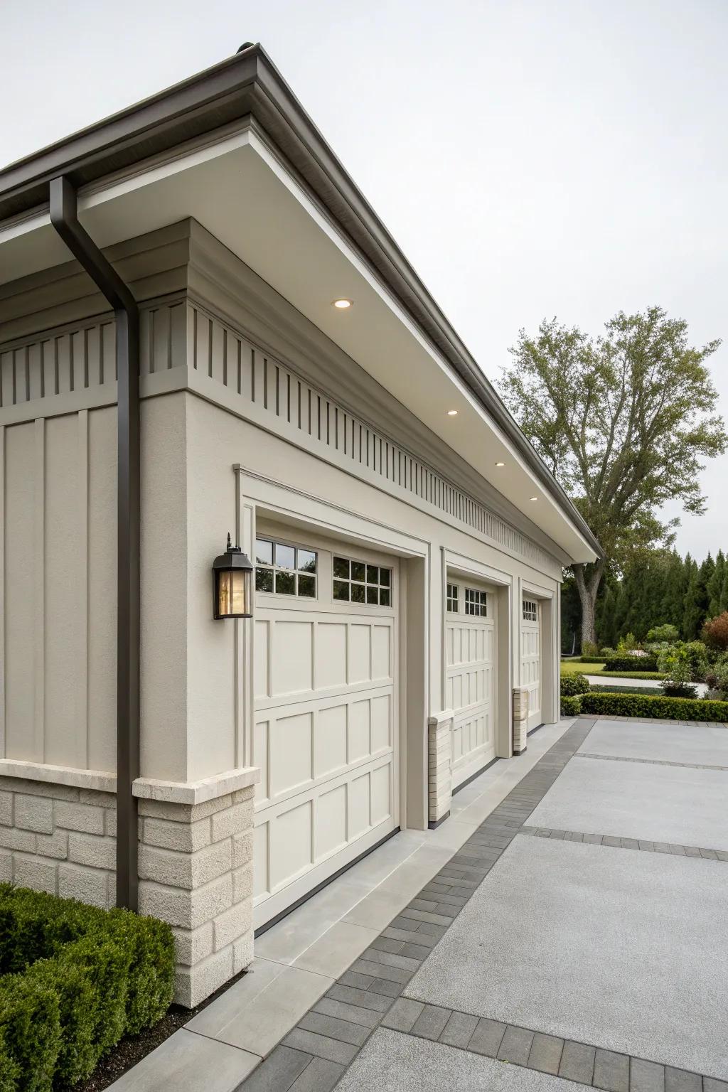 Layered trim adds depth and sophistication.