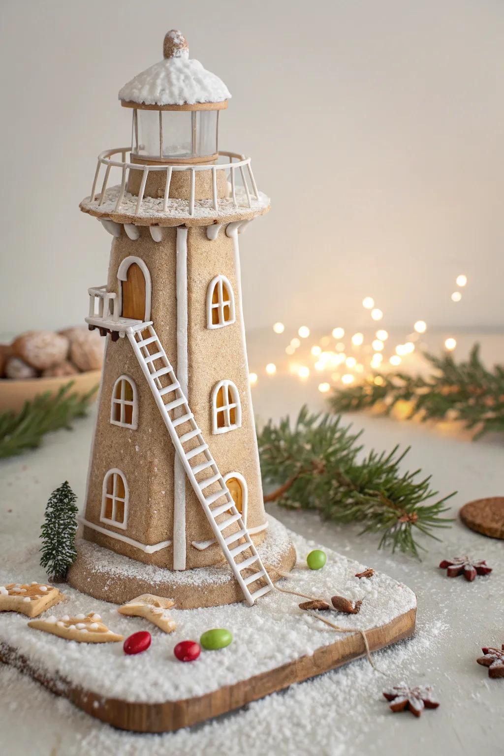 Illuminate your holiday tabletop with an endearing Gingerbread Illuminating Structure, where effortlessness harmonizes with sweet artistry.