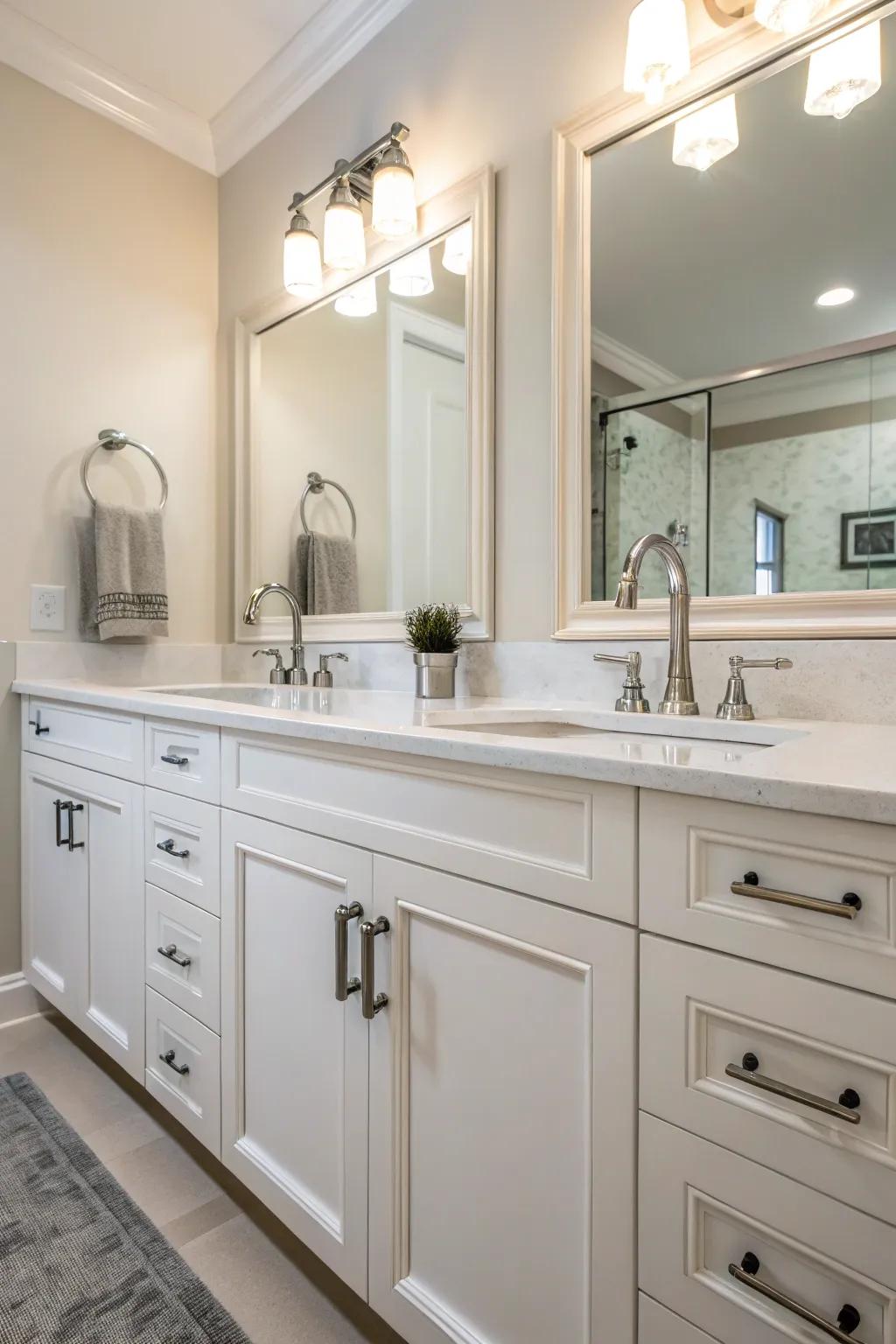 New hardware can refresh the look of your half bath instantly.