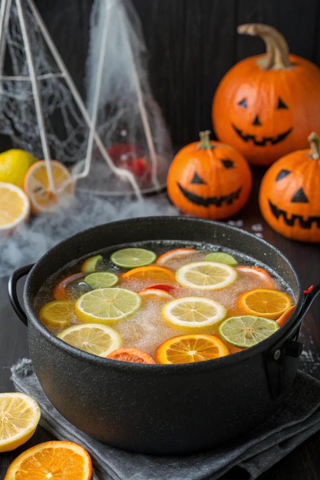 A Zesty Cauldron Fizz, invigorating and overflowing with zest.