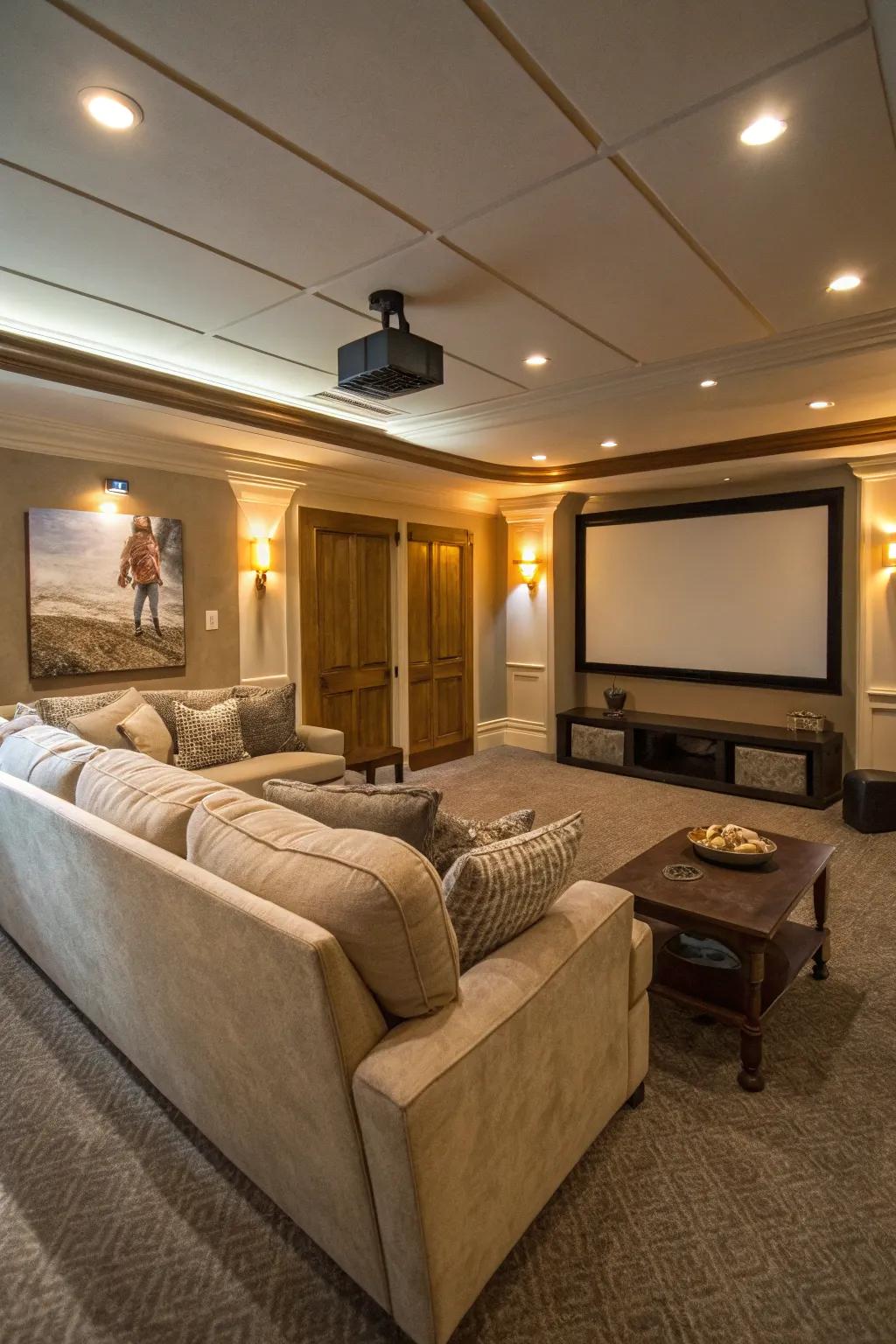 A family room designed for cozy gatherings.