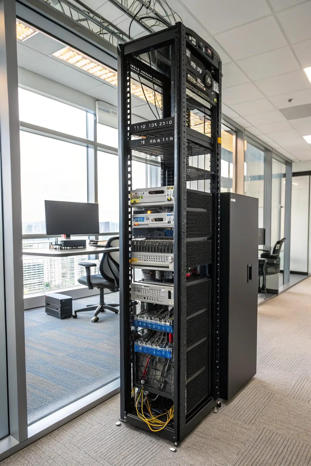 Maximize vertical space with a tall network frame.