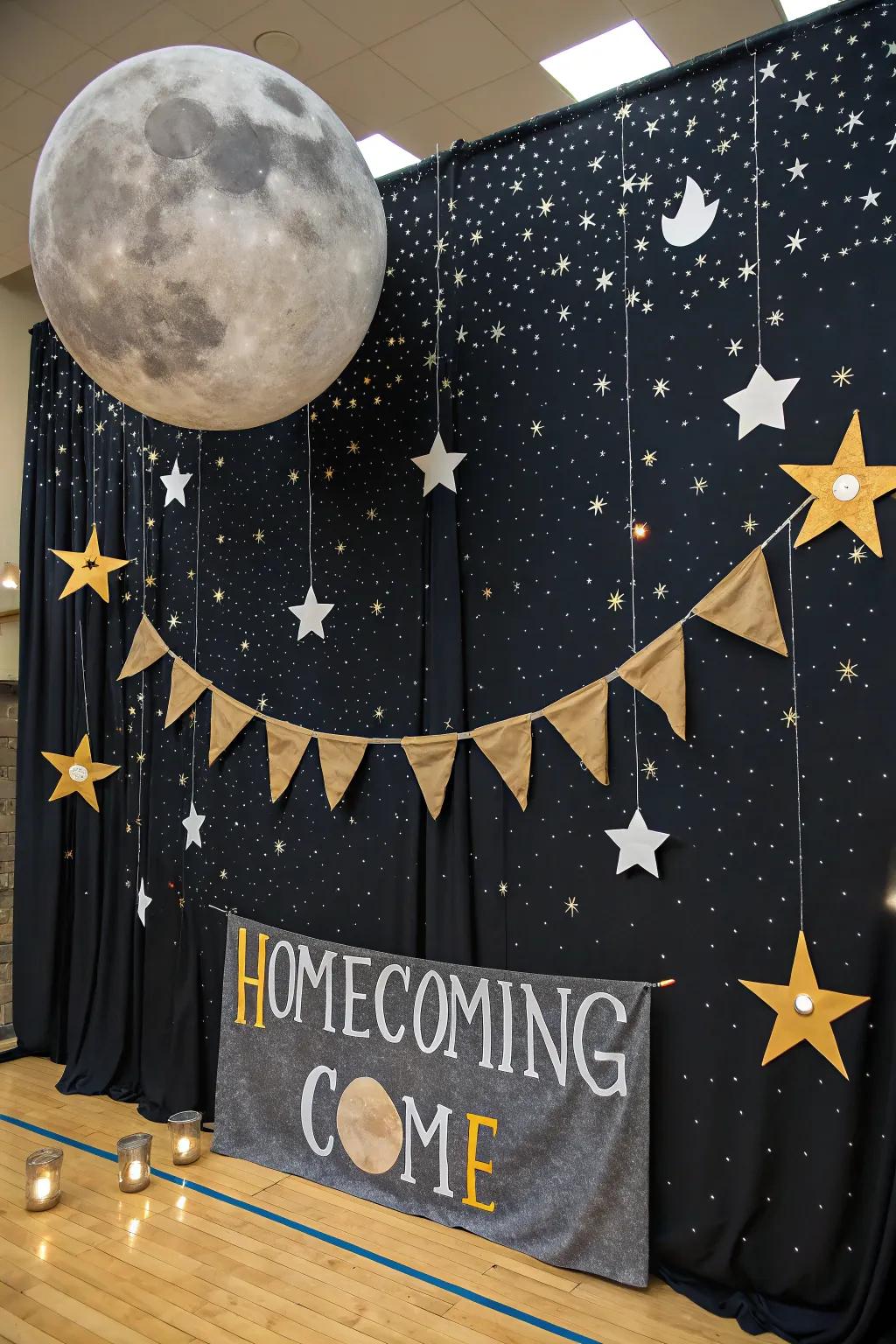 Cultivate a mystical atmosphere using a moonlit theme.