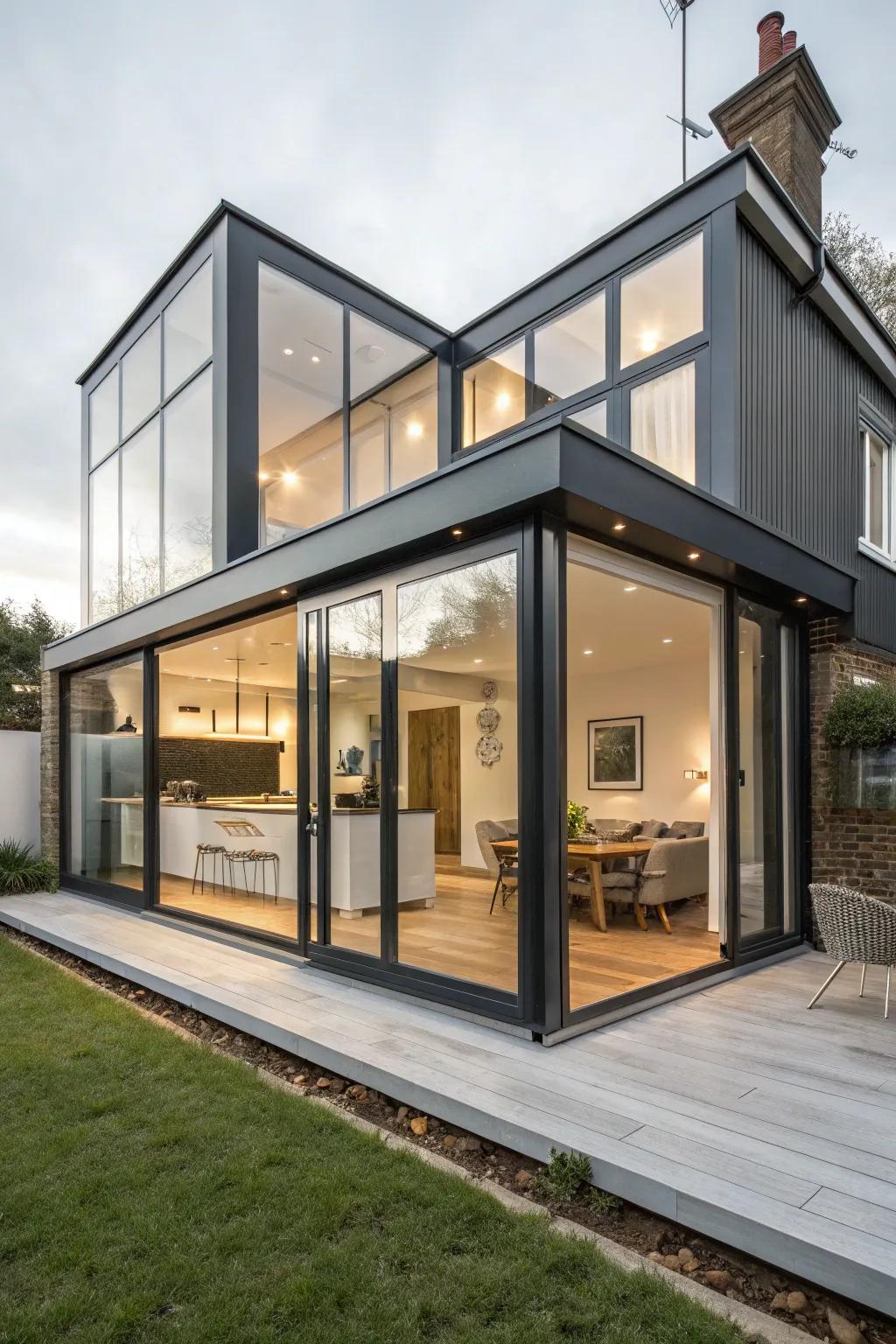 A modular extension providing flexible and efficient additional space.