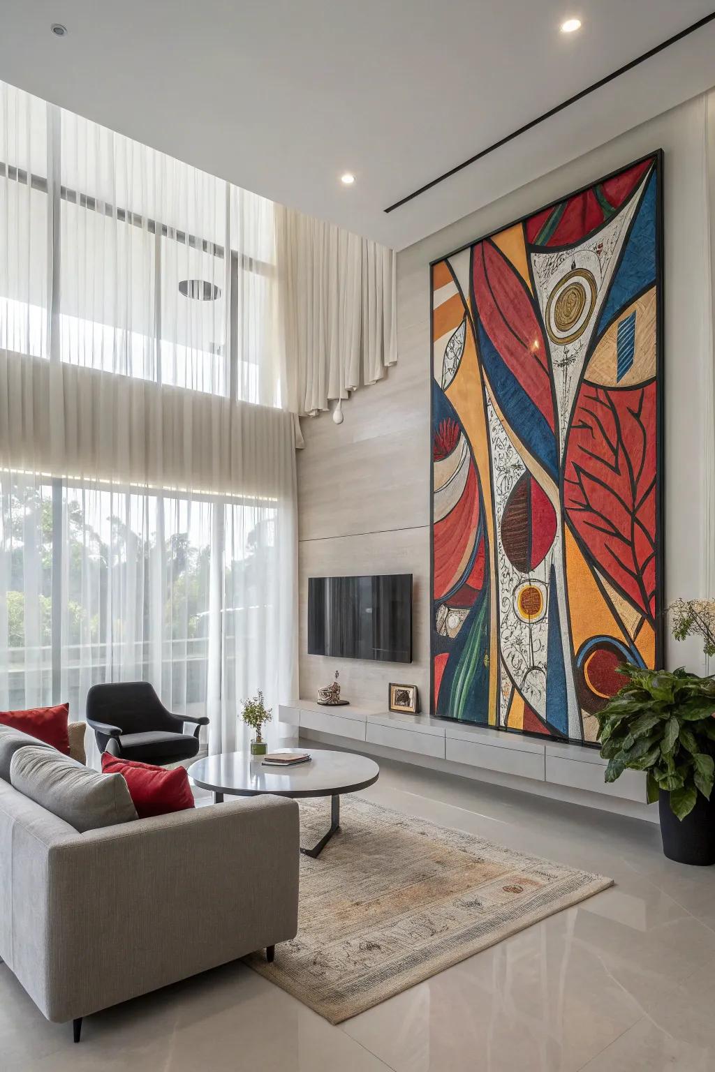 Decorative wall art adding personality and allure.