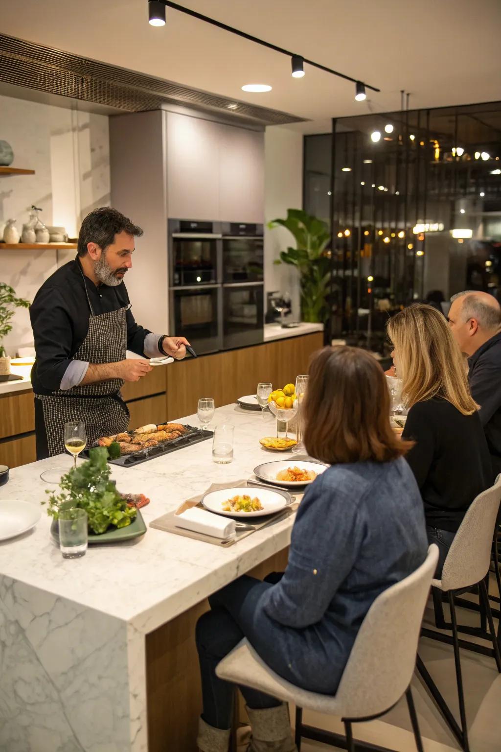 A captivating cuisine presentation for housewarming attendees