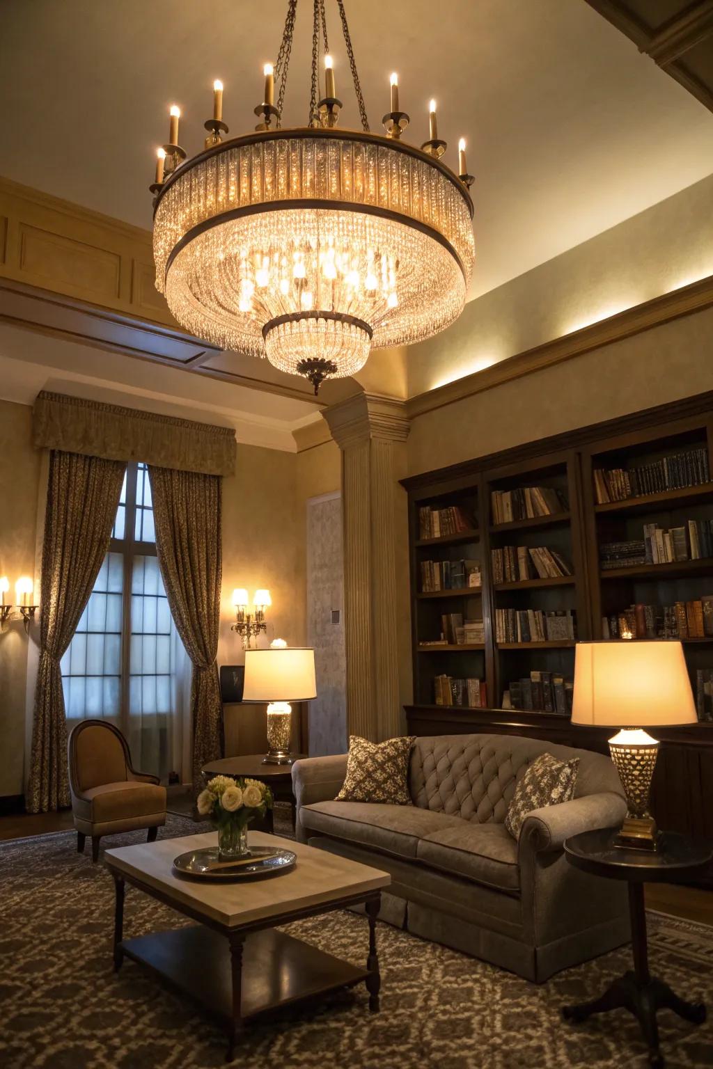 Varied illumination fashions depth and versatility within your space.