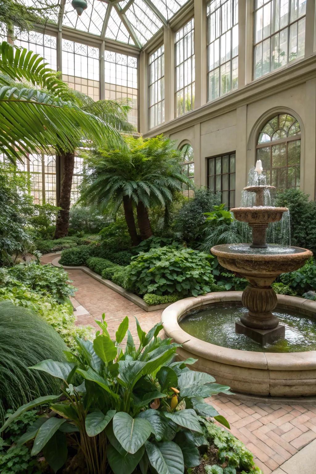 Garden oasis cascades blur the demarcation between interior and exterior living.