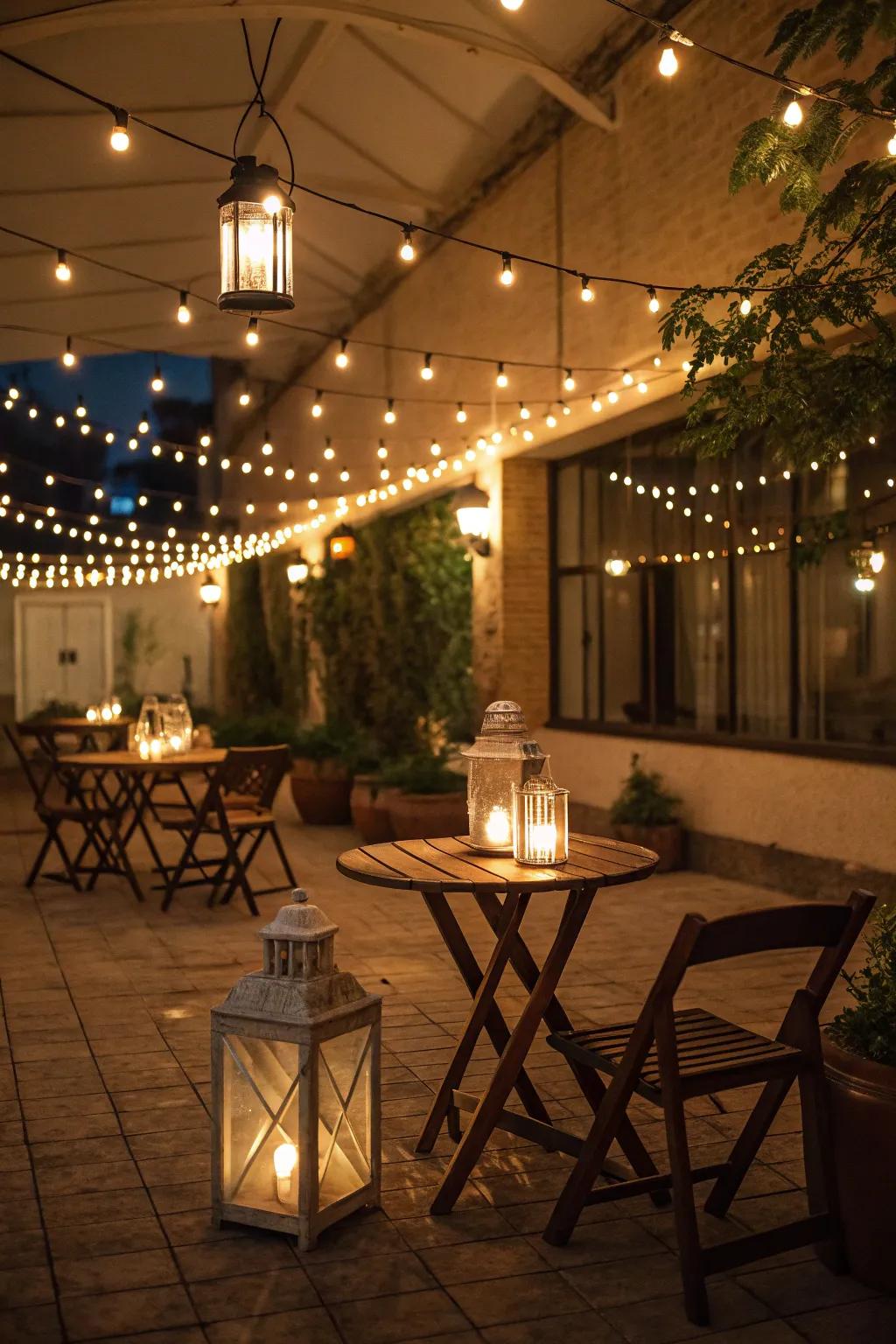 Subtle illumination enriches the atmosphere of your indoor patio.