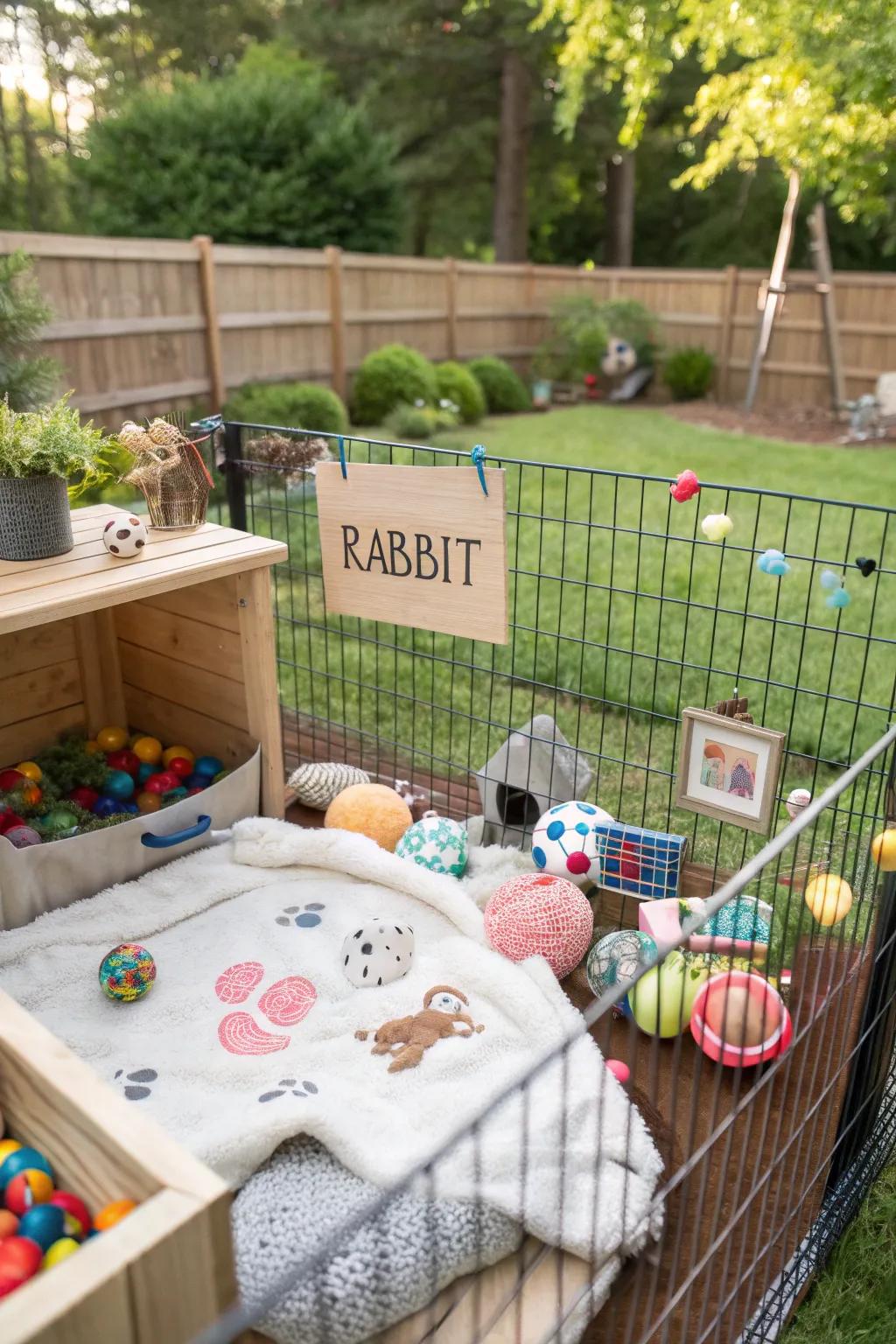 Personalized spaces celebrate your rabbit's unique personality.