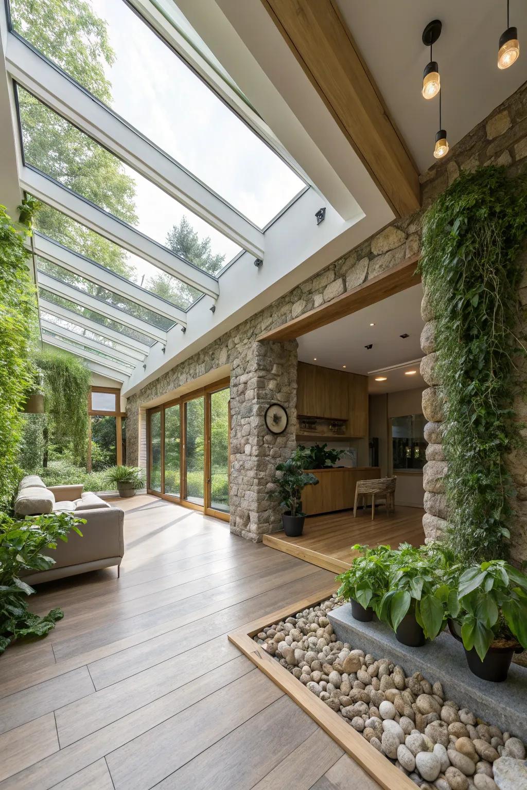 Sustainable materials proffer splendor and accountability in earth-sheltered dwellings.