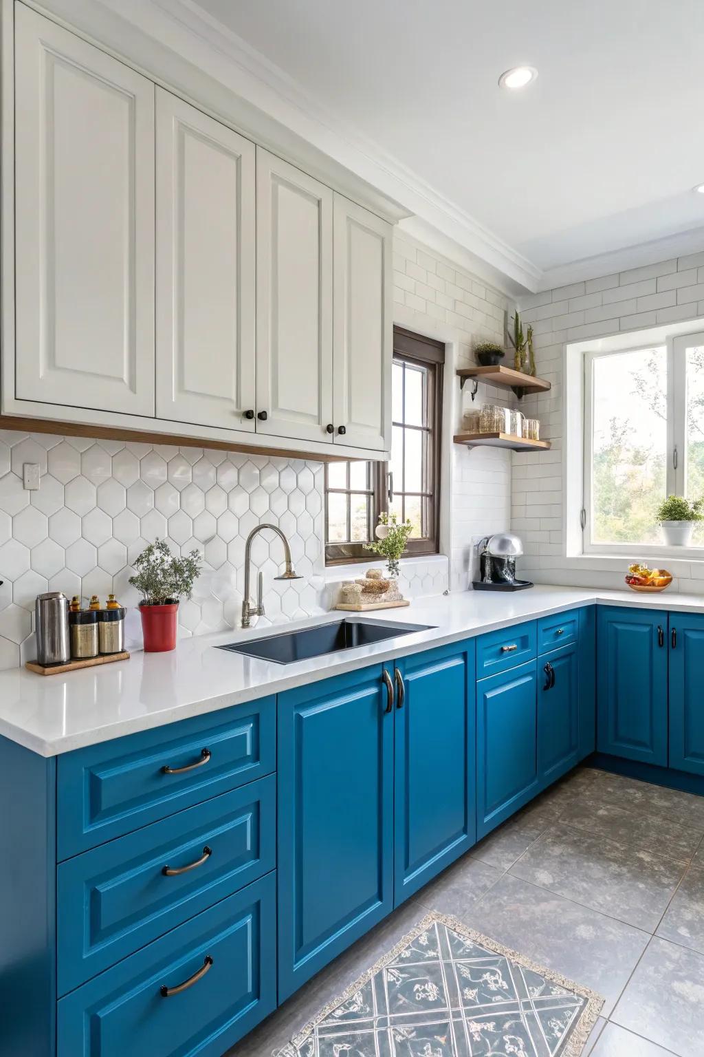 Painted cabinets offer a personalized and vibrant update.