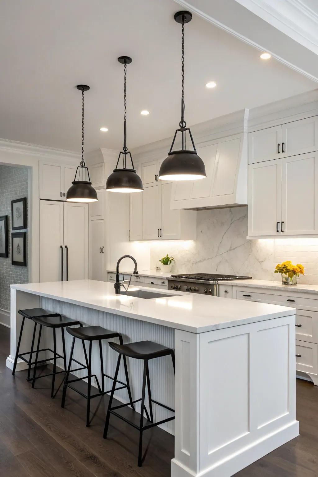 Simple lighting creates an understated yet pronounced impact.