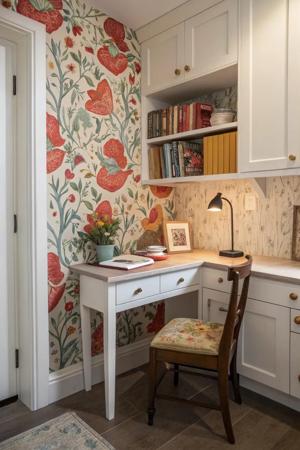 Wallpaper designs a distinctive and visually attractive area.