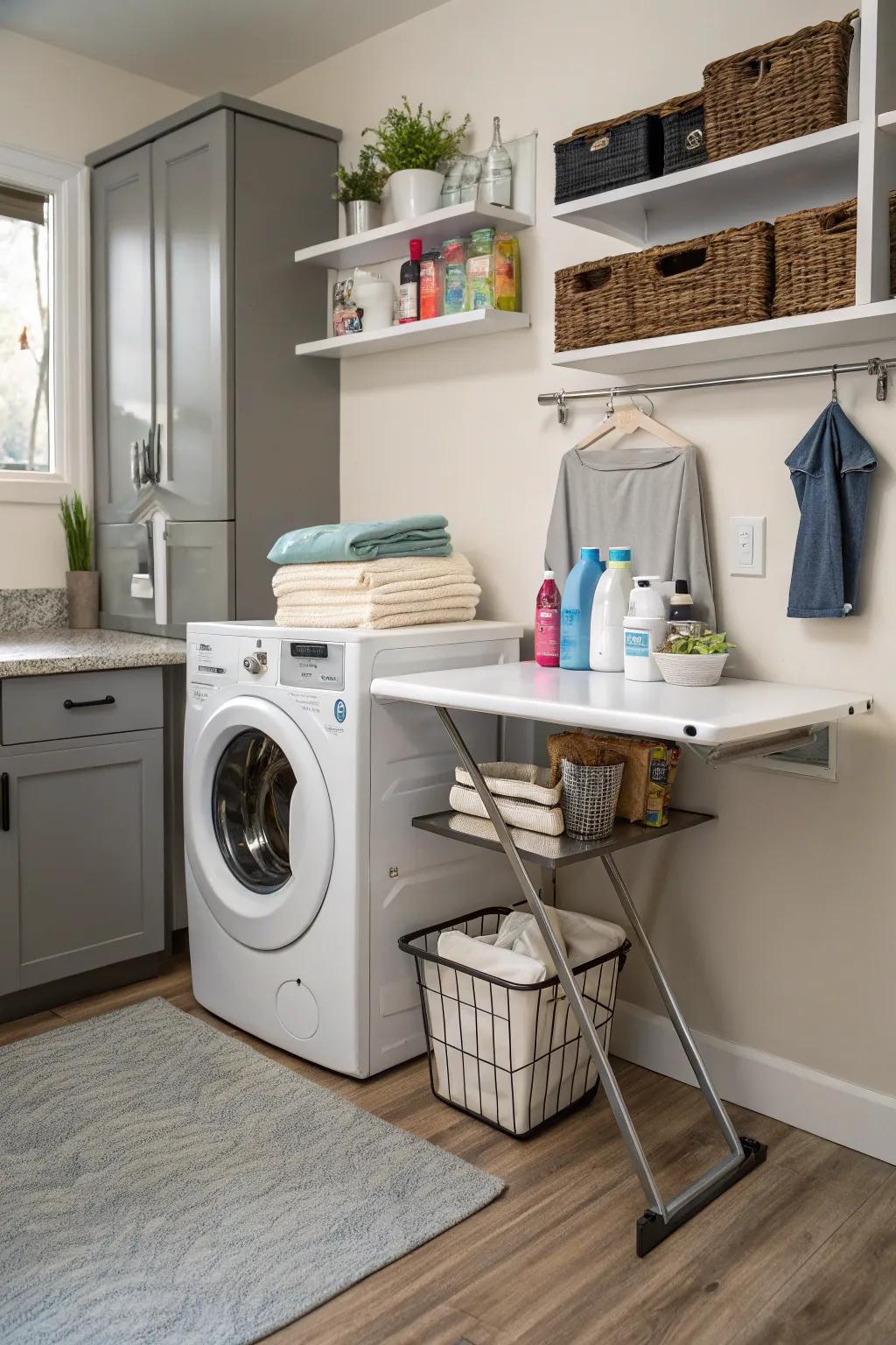 A corner table makes the most of every nook.