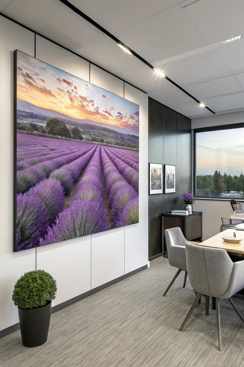 Lavender with metallic accents, offering a sleek and sophisticated touch.