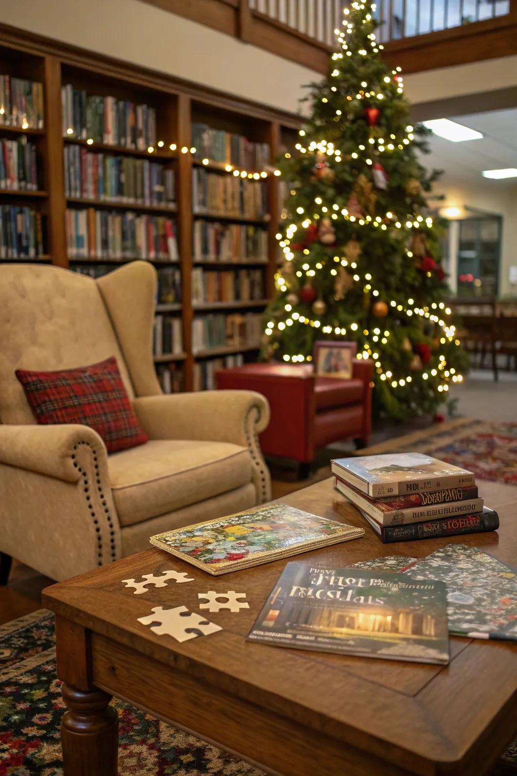 Advance leisure and community utilizing a festive riddle nook.