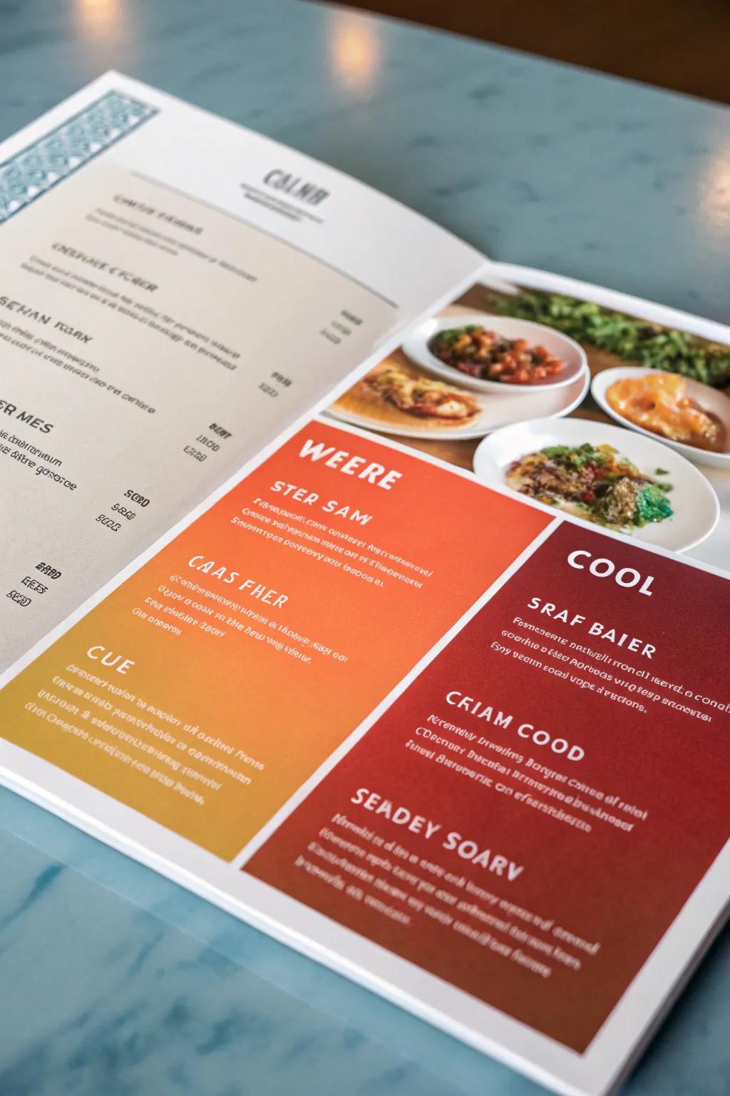 Color psychology: a subtle but effective strategy in menu design.