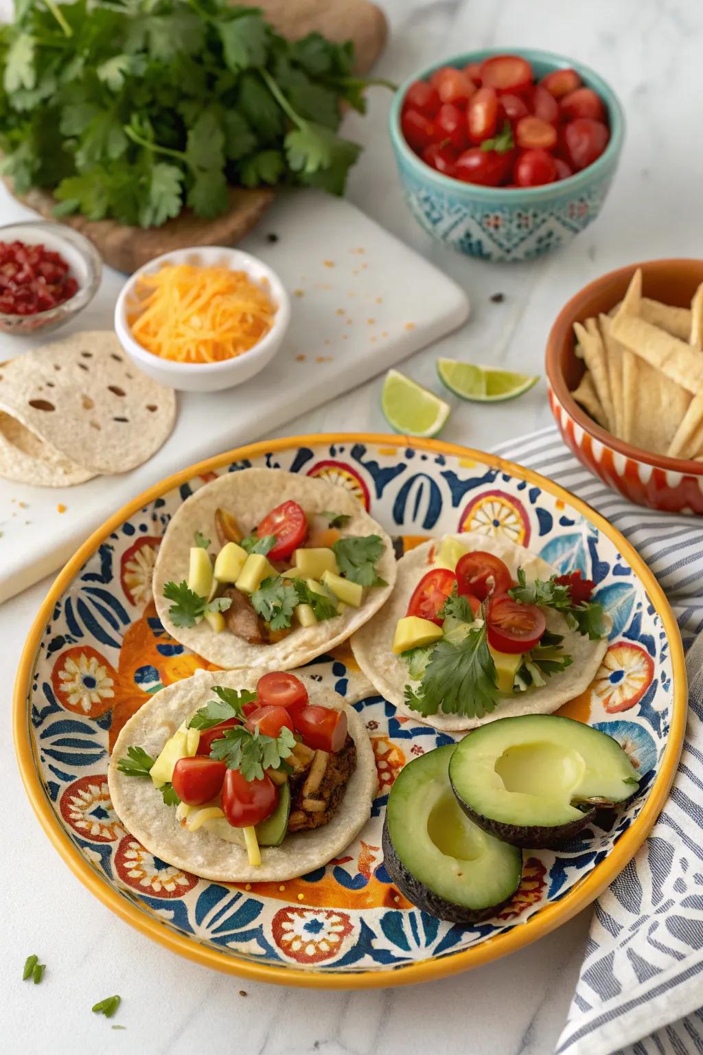 Let everyone create their own taco masterpiece.