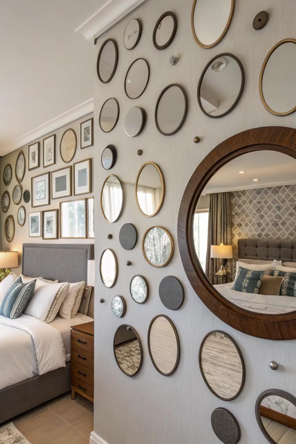 Clustered reflectors craft a dynamic display and reflect illumination exquisitely.