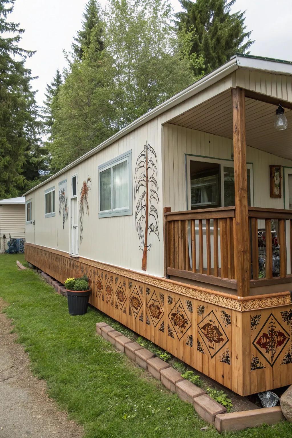 Artistic inlays add a personalized canvas.