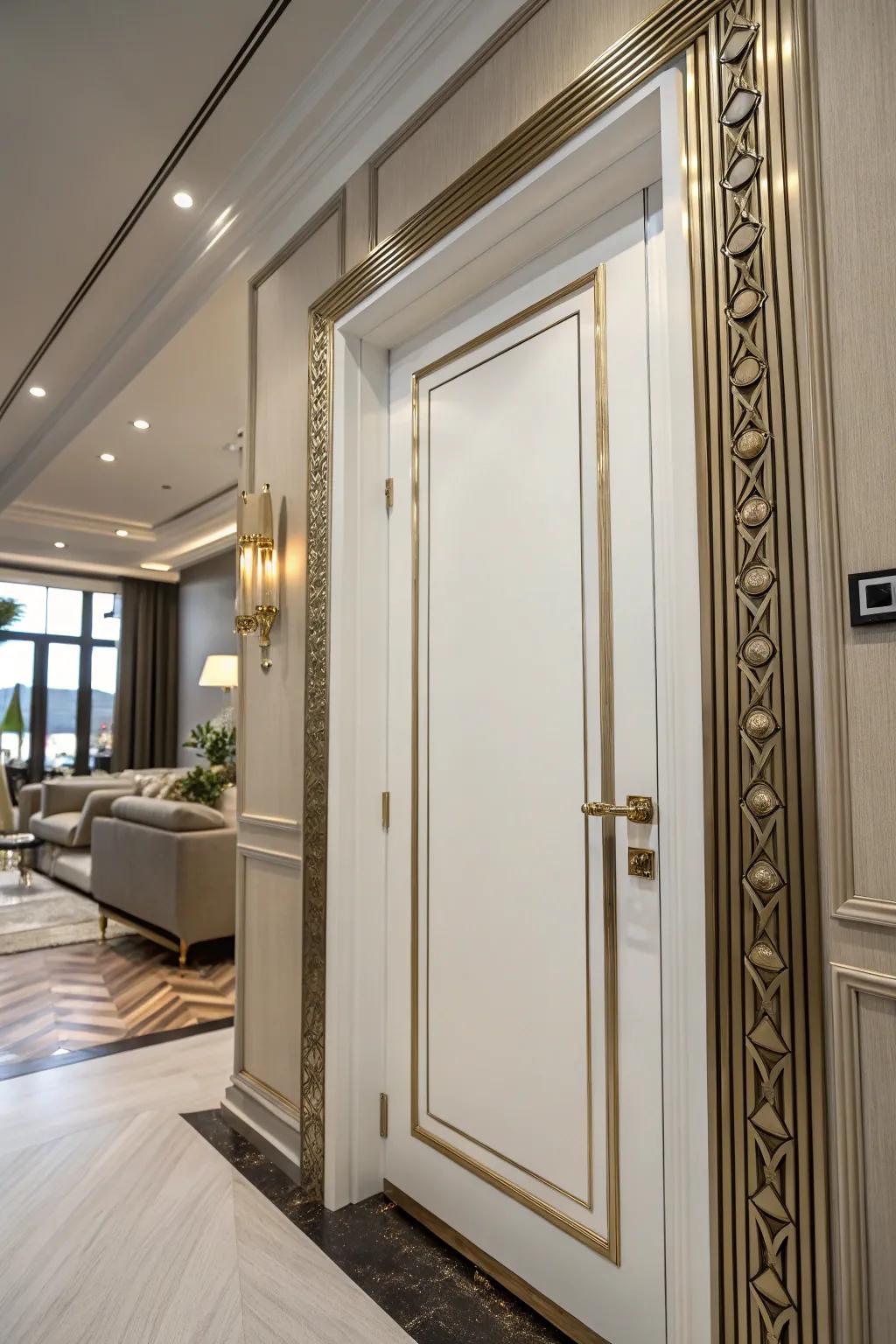 Metallic highlights inject a touch of luxury into frames.