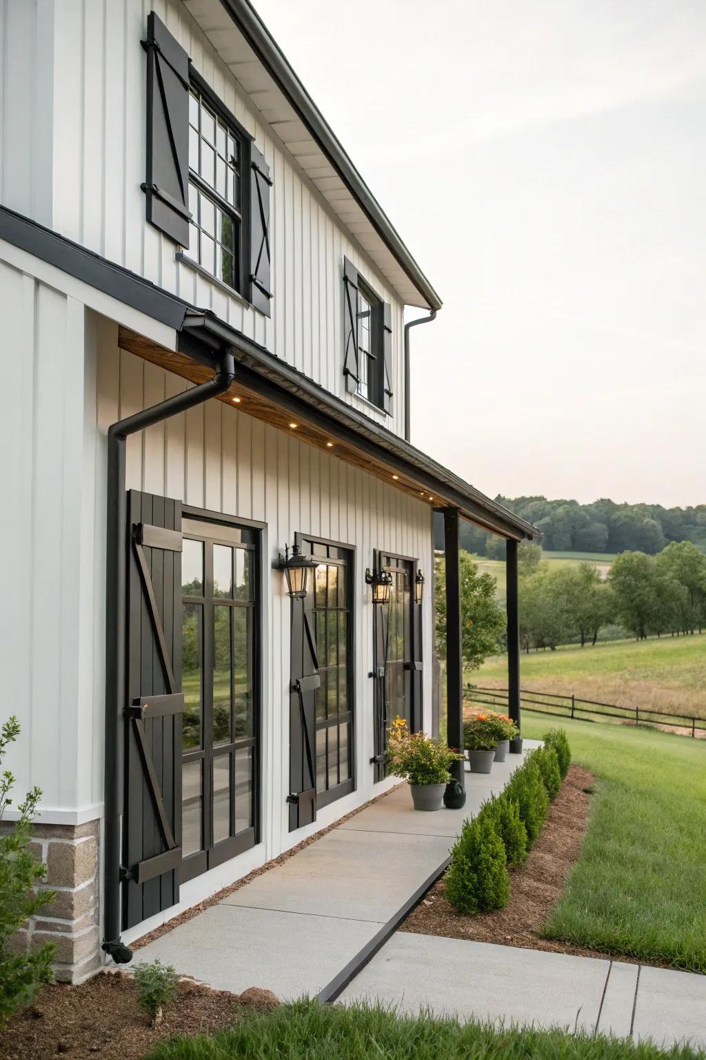 Nice touches: Shutters make the place look cool.