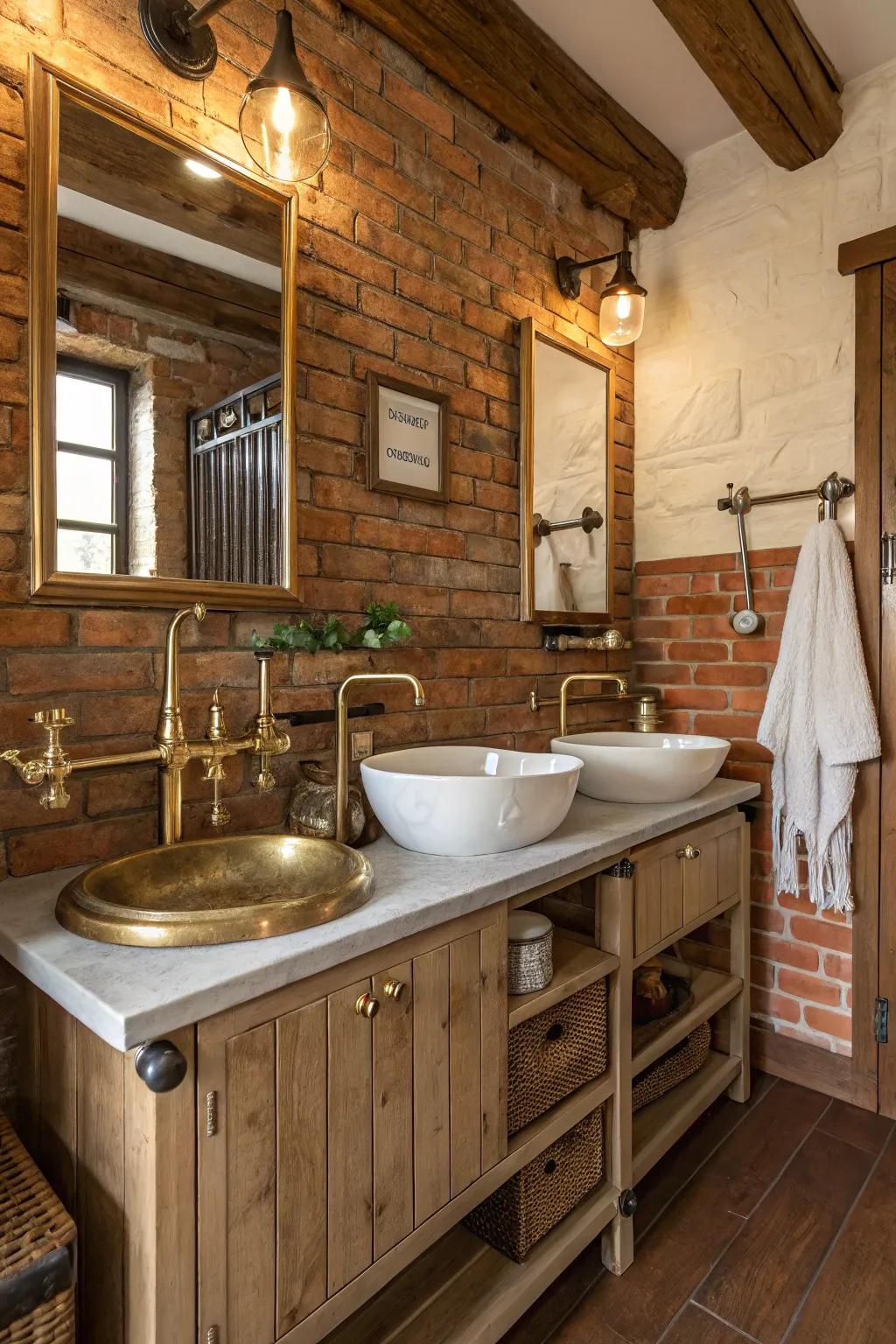 Mixed metals enhance the updated twist in a rural stylishness.