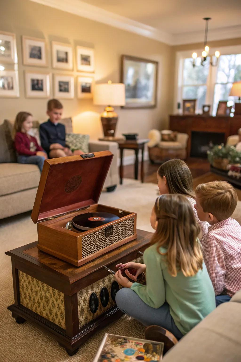 A storytelling music box that brings stories to life with sound.