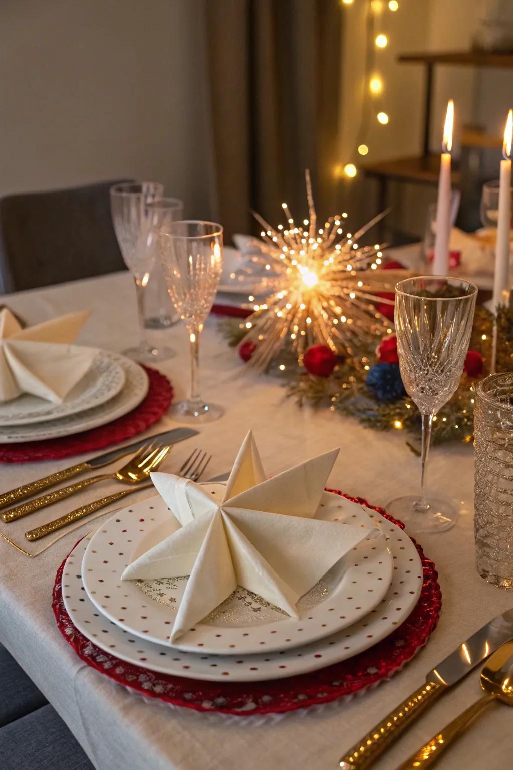 The Eight-Pointed Star Fold is an unforgettable touch to any celebratory table.