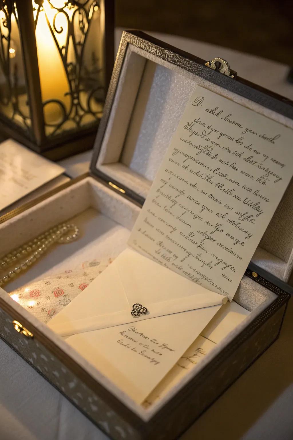 A personal note, filled with love and dreams for the future.