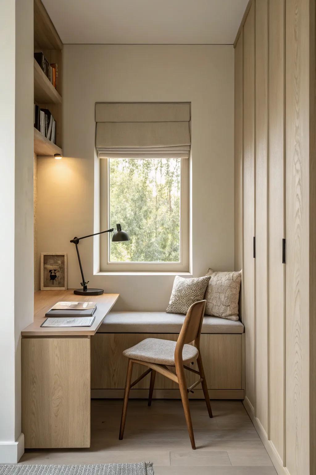 A serene minimalist alcove epitomizing simplicity and tranquility.