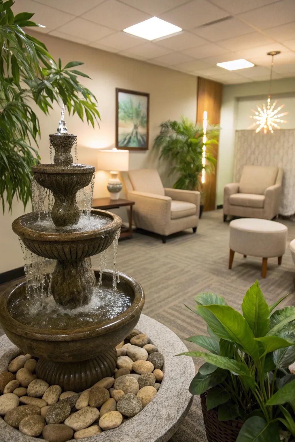 Smooth water make a relaxing scene.