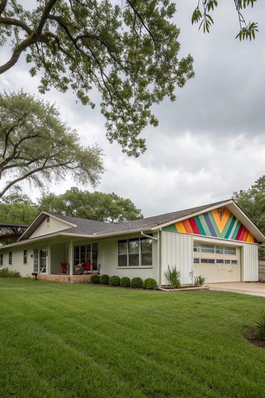 Vibrant eaves express personality and unexpected flair.