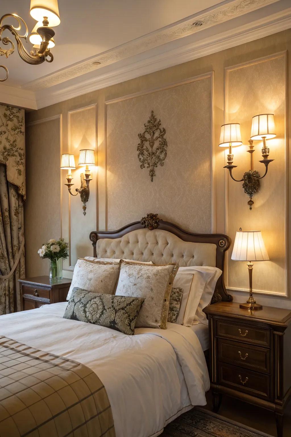 Wall torches present a smart means to conserve surface space.