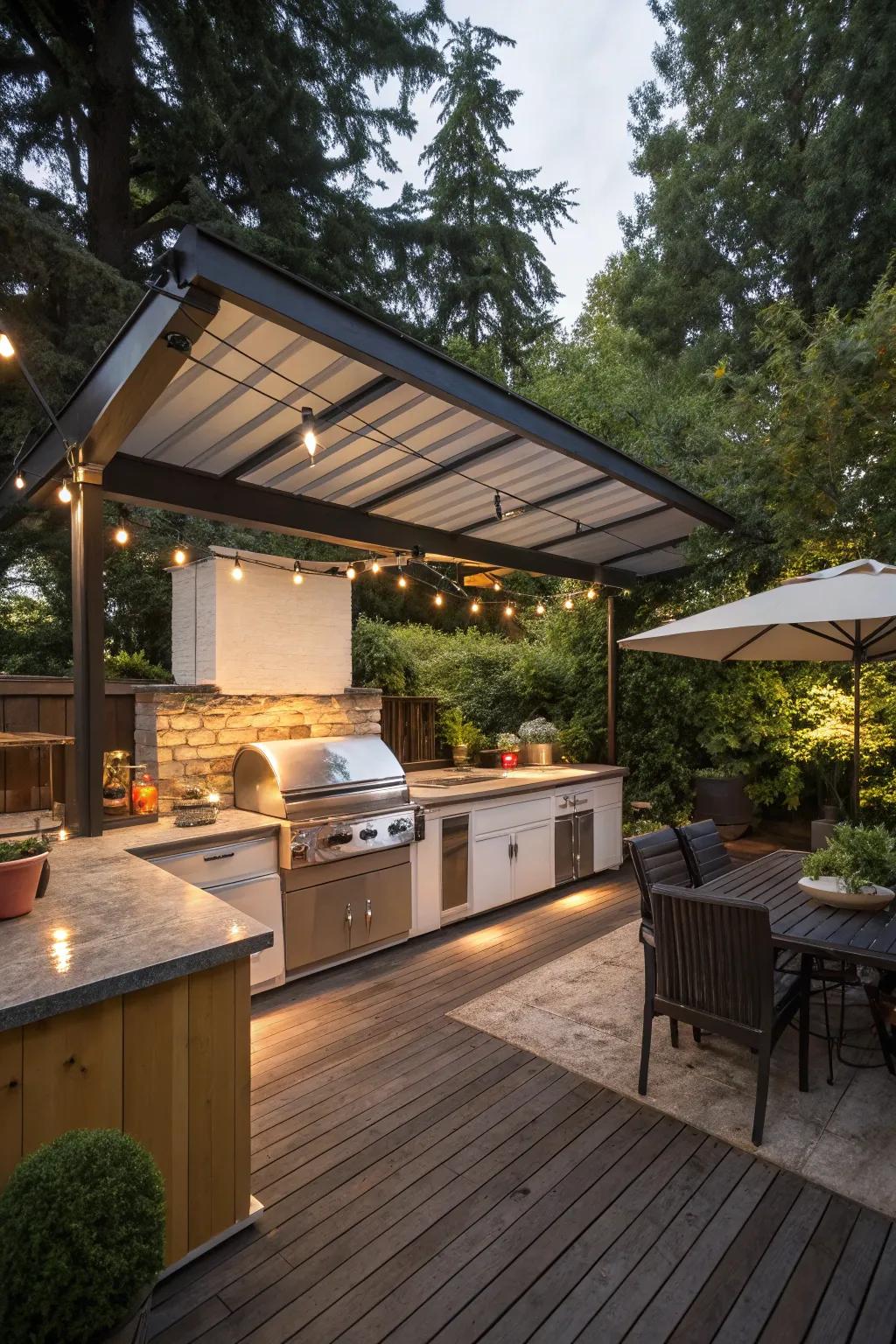 Weather-proof aspects guarantee comfort in any weather.